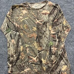 King's Camo Long Sleeve Shirt Mens Size XL Woodland Camouflage Pocket T-Shirt